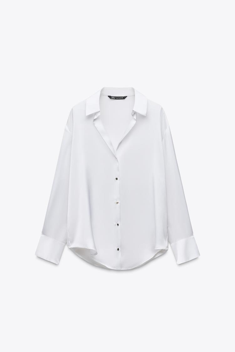 Camisa de saten Zara