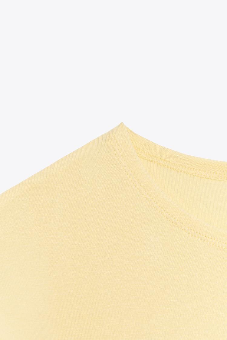 Top Zara básico amarillo