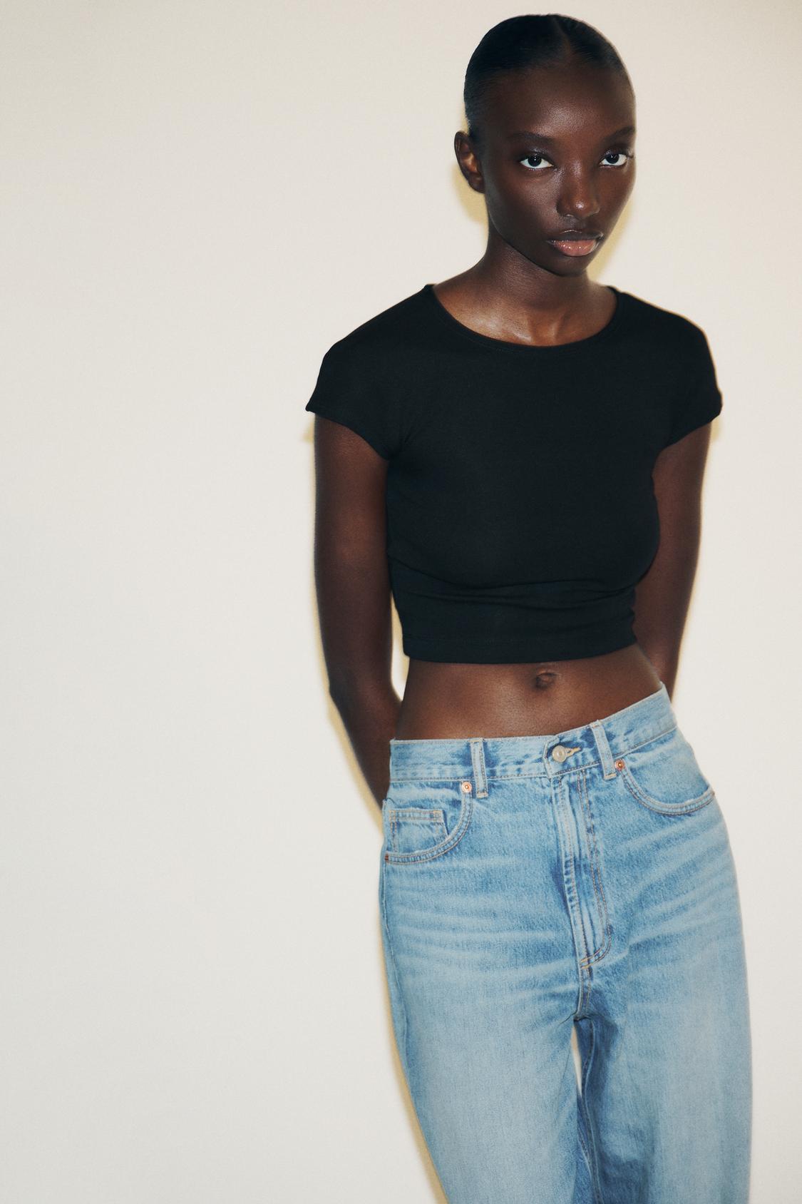 Top básico negro Zara