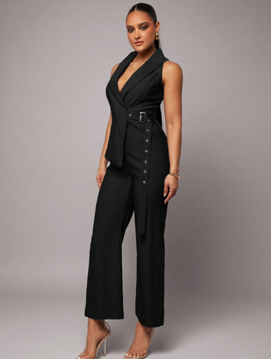 Romper negro estilo set