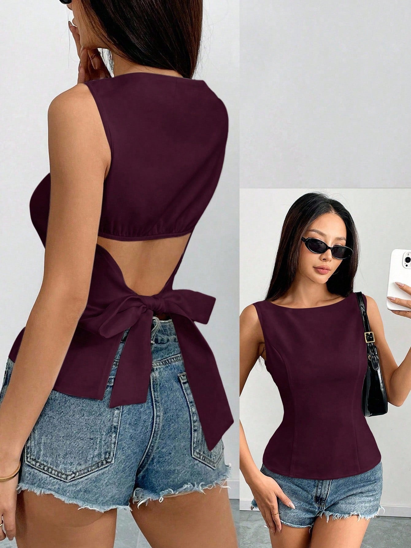 Blusa color uva