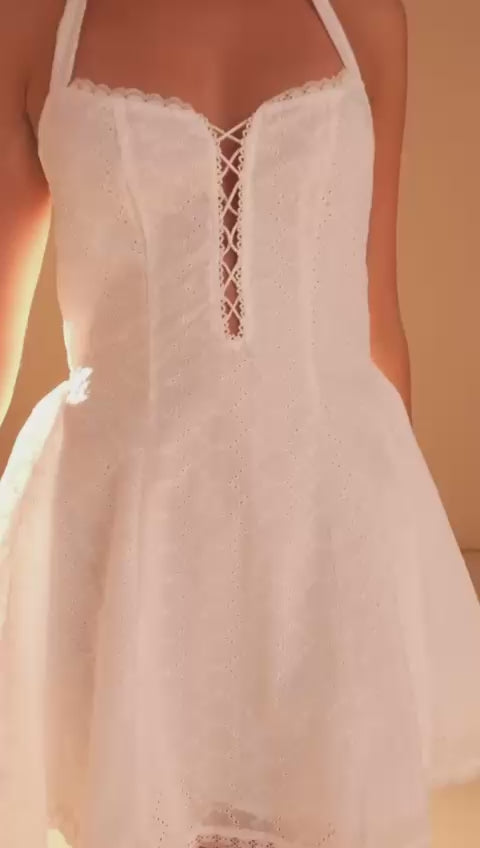 Vestido blanco corte princesa