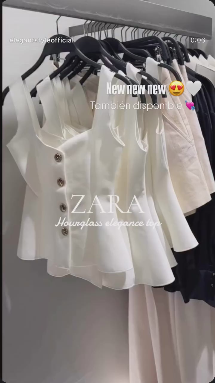 Top chaleco Zara peplum