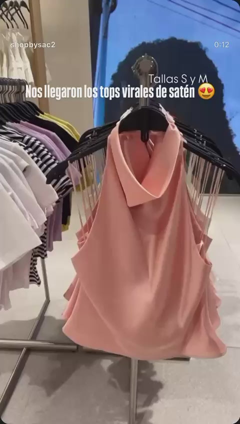 Top halter saten Zara