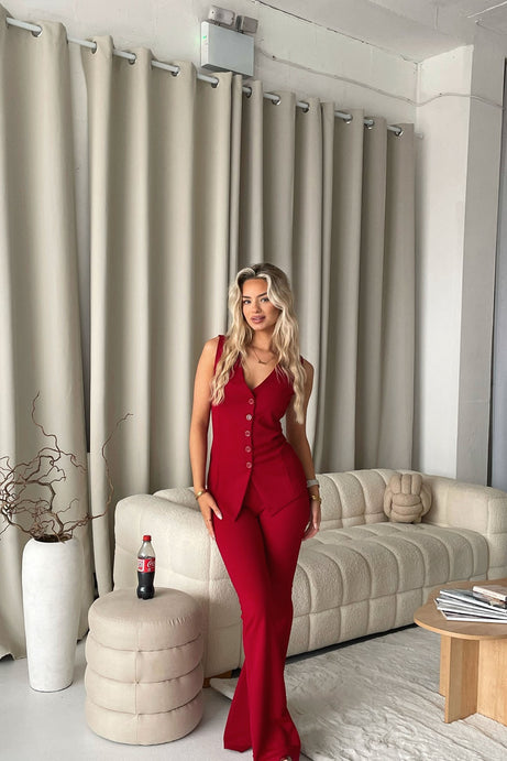 Set de pantalón rojo Fashion Nova