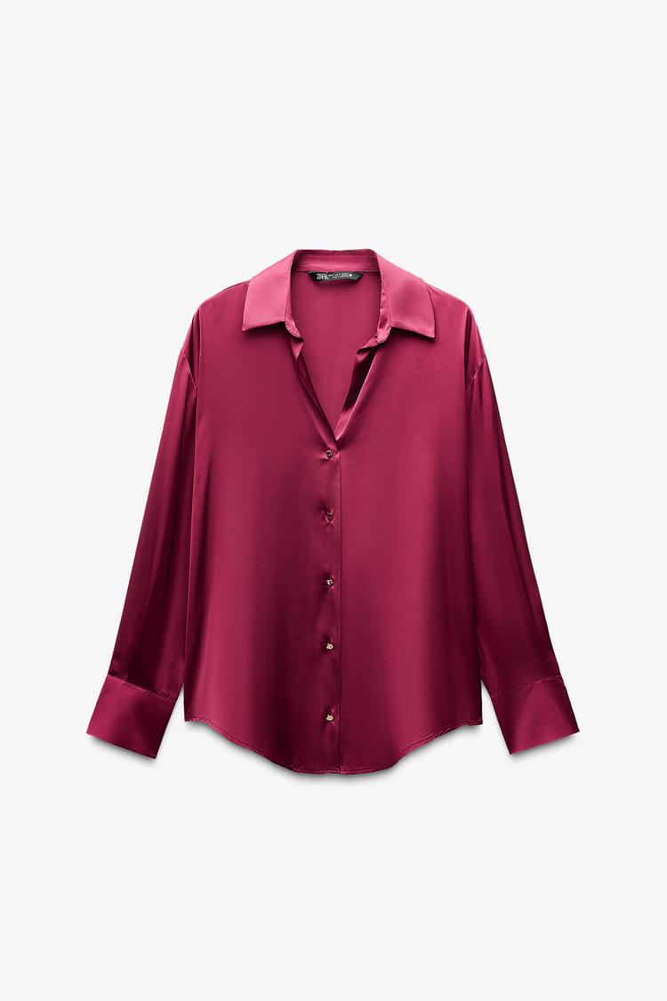 Camisa de saten Zara