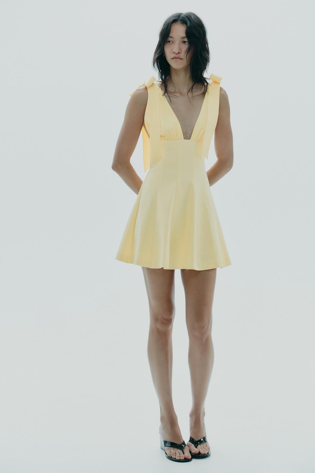 Vestido amarillo Zara