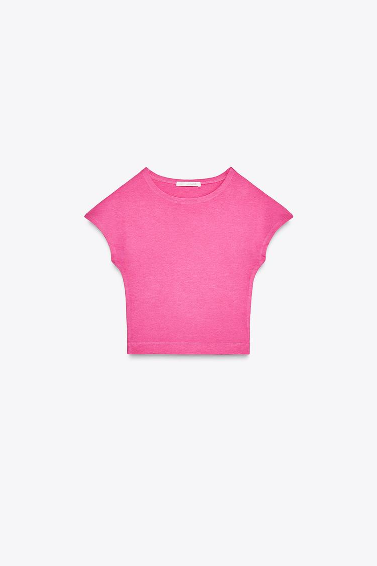 Basico Zara algodon modal fucsia