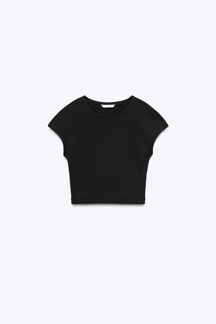 Top básico negro Zara