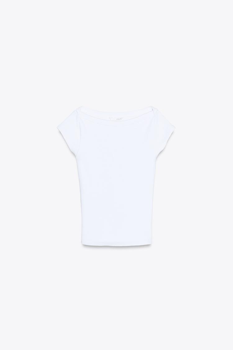 Blusa básica Zara blanca