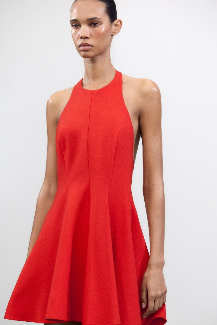 Vestido corte halter Zara