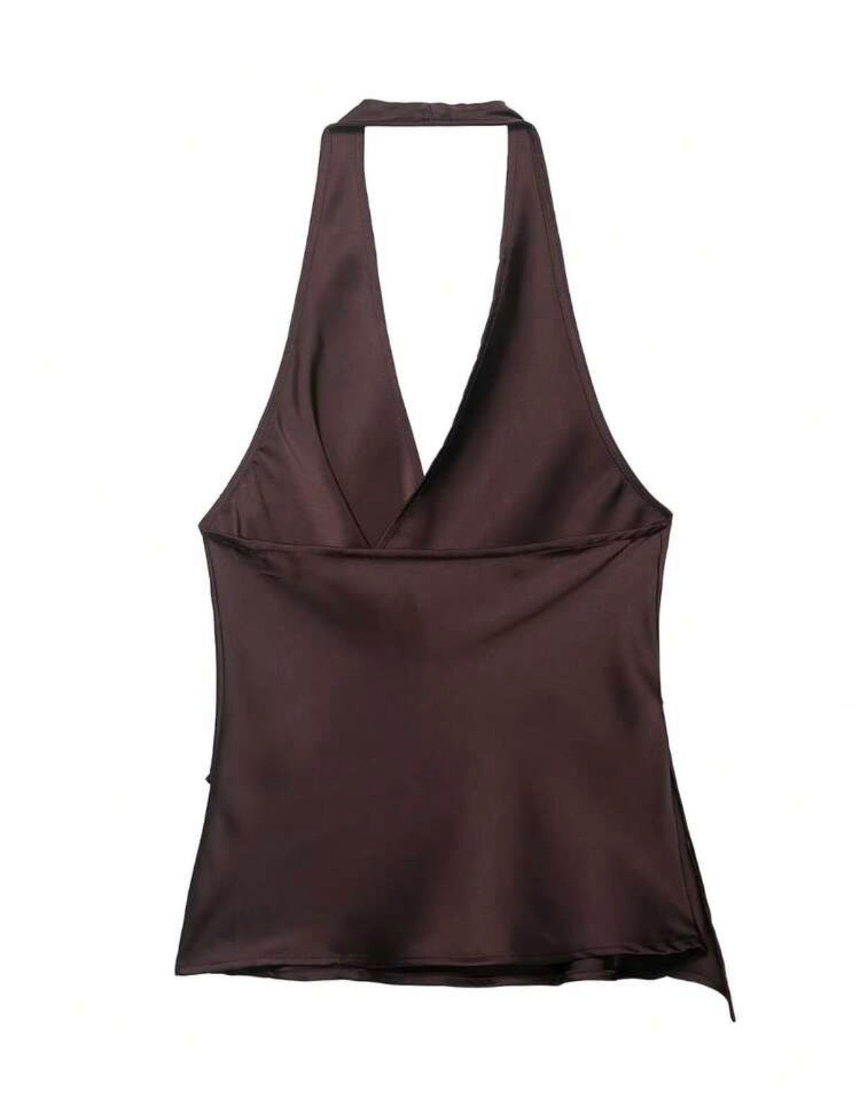 Blusa de Satén Cruzada