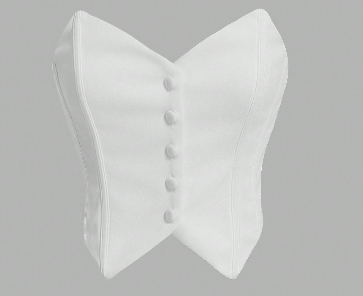 Top tipo tubo blanco