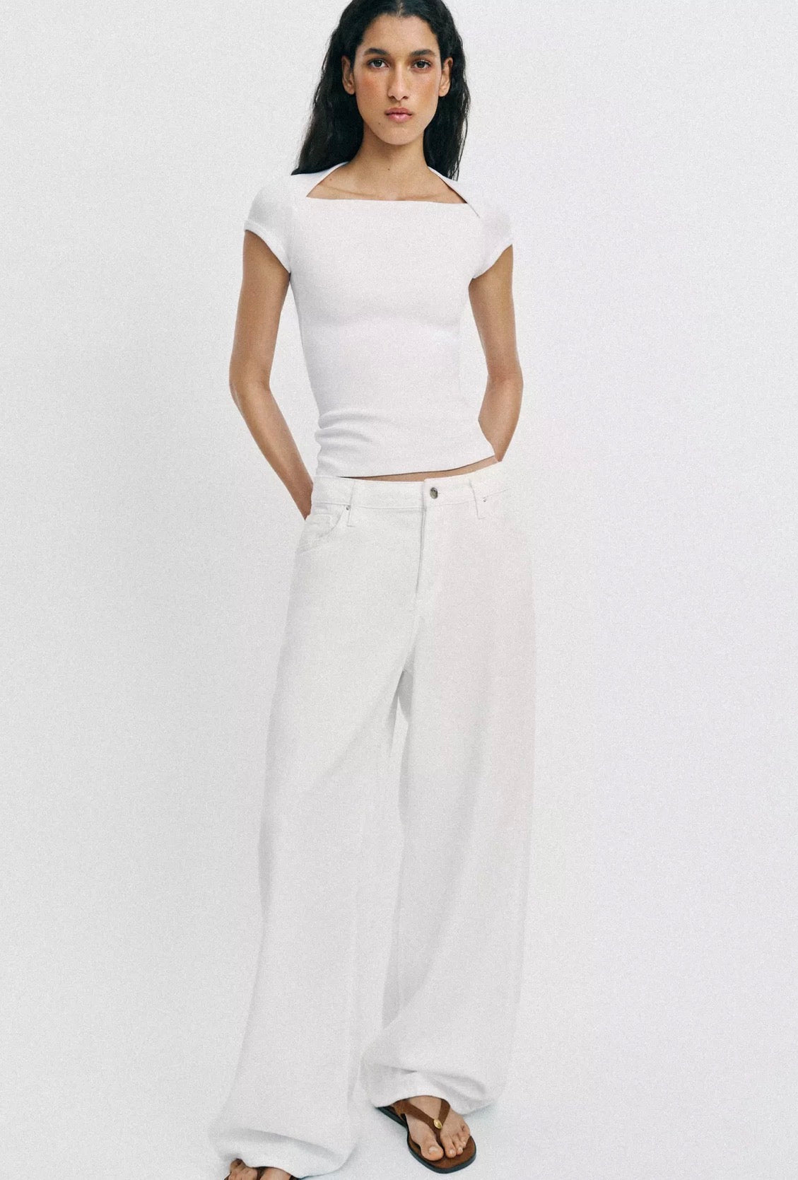 Top corte cuadrado Zara