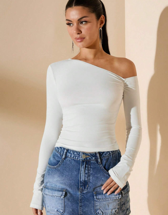 Top casual asimetrico