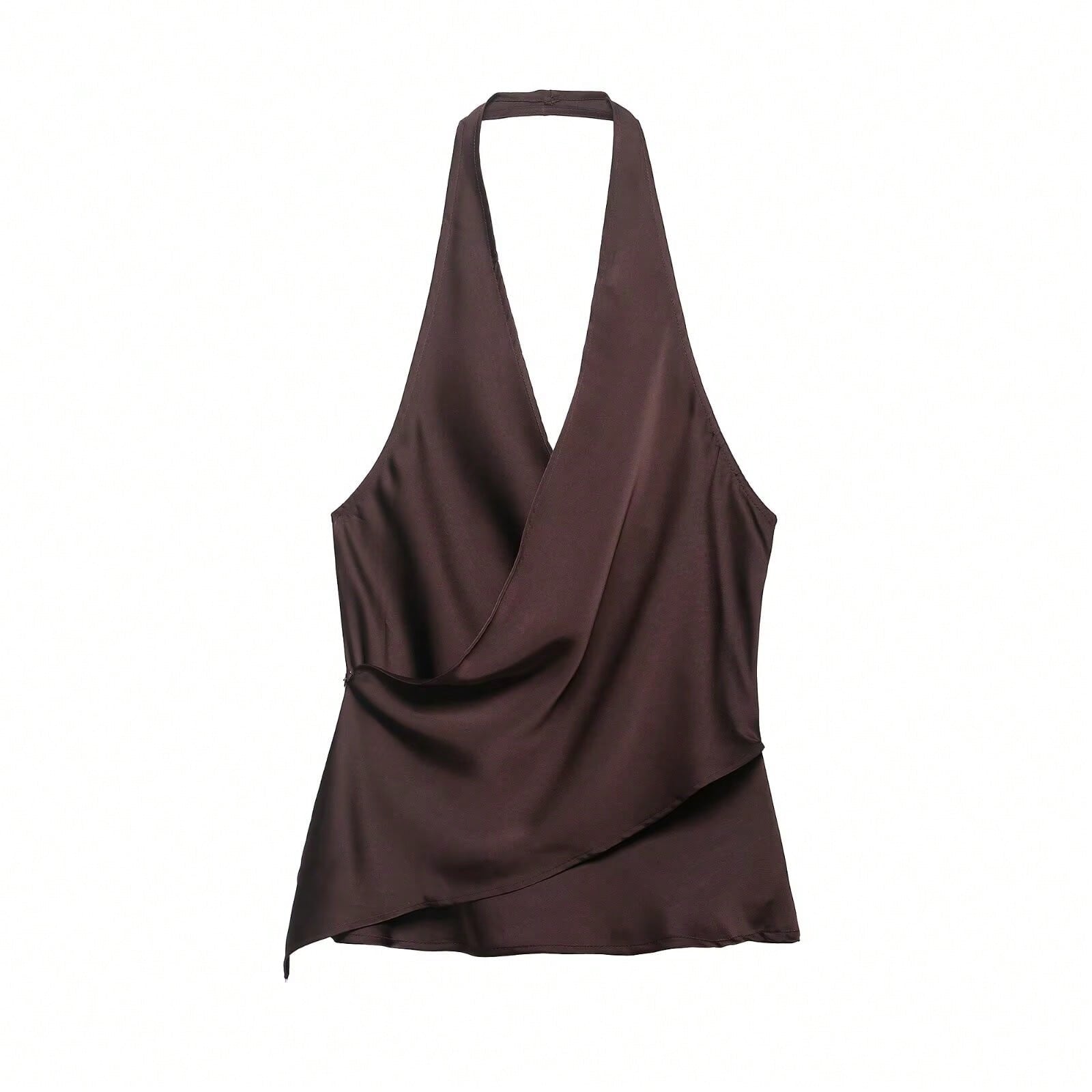 Blusa de Satén Cruzada