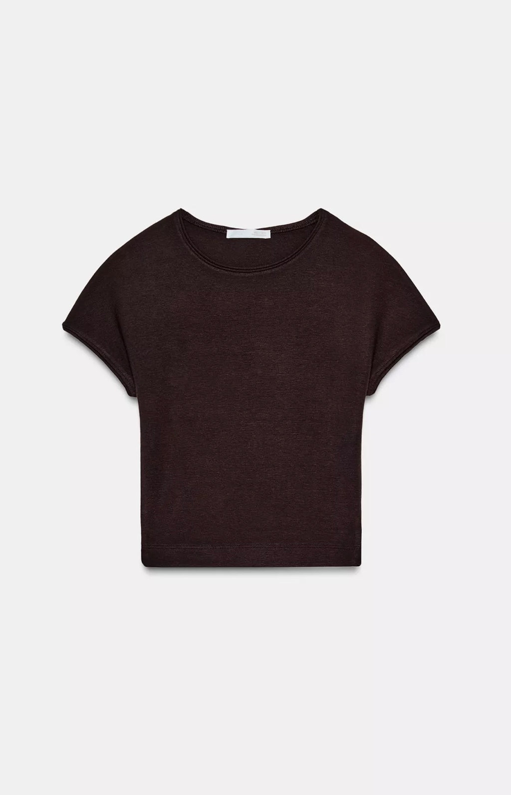 Top Básico Cropped Zara marrón