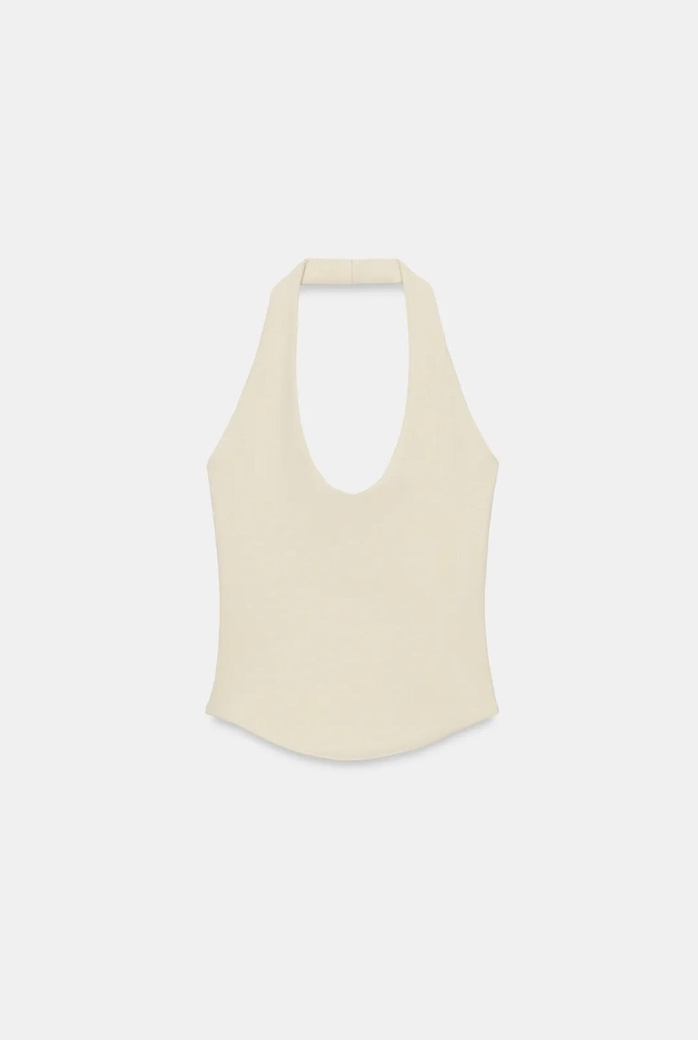Top Zara halter amarillo
