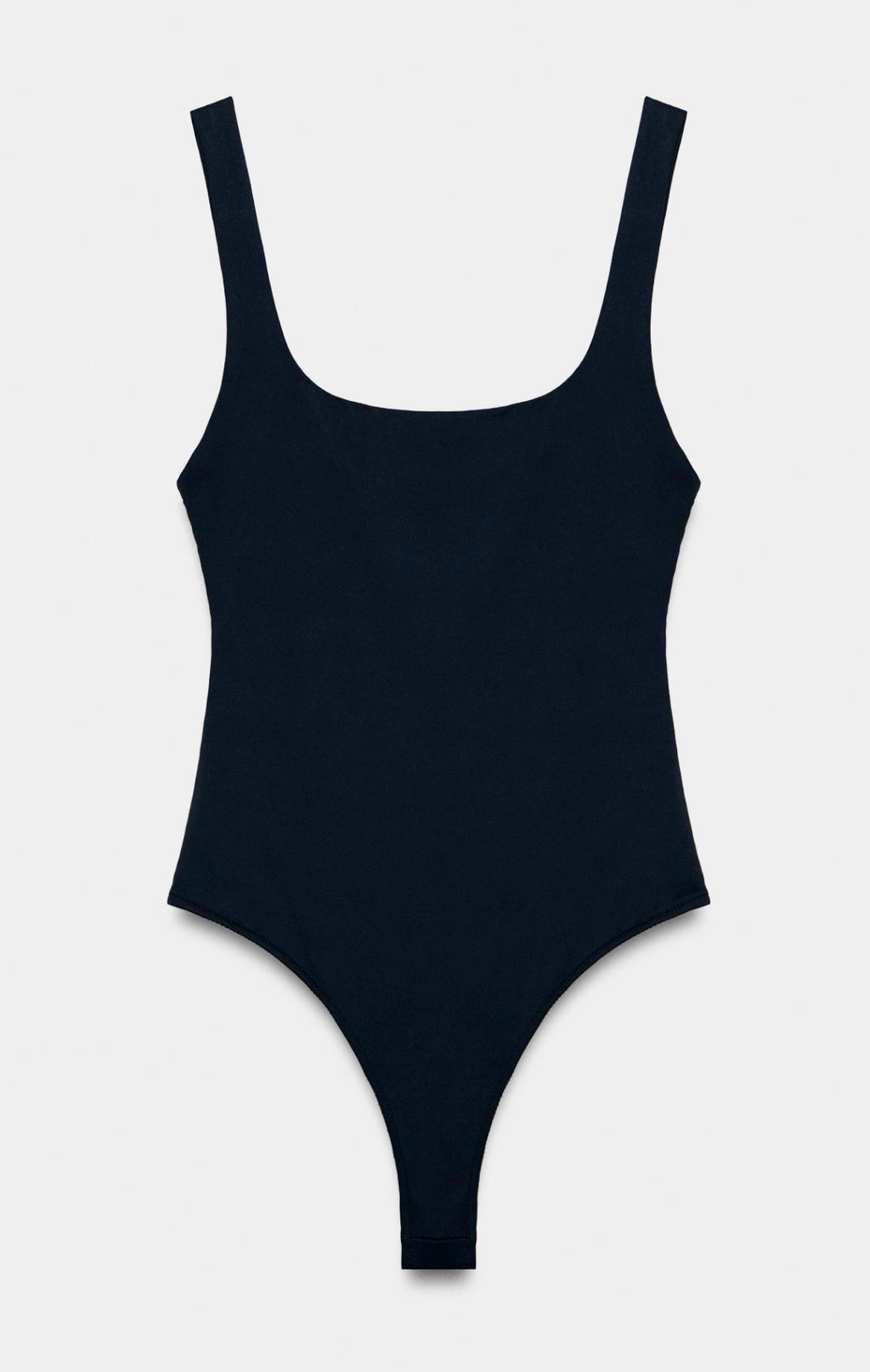 Body Zara corte cuadrado azul