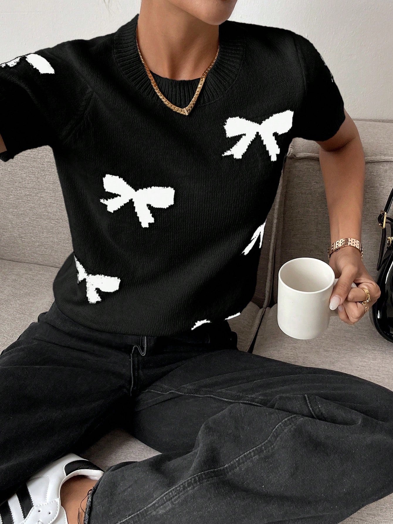 Sweater manga corta