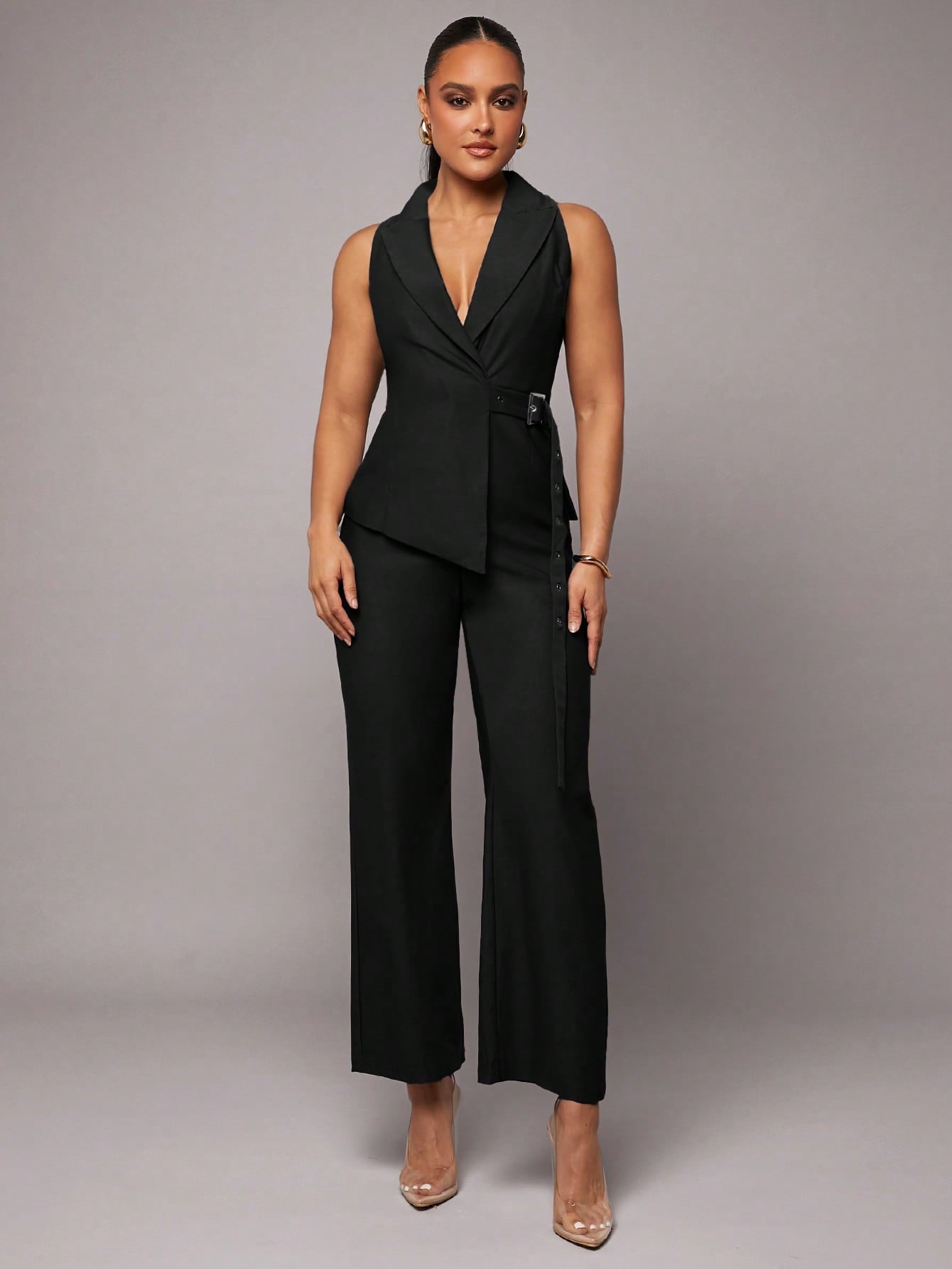 Romper negro estilo set