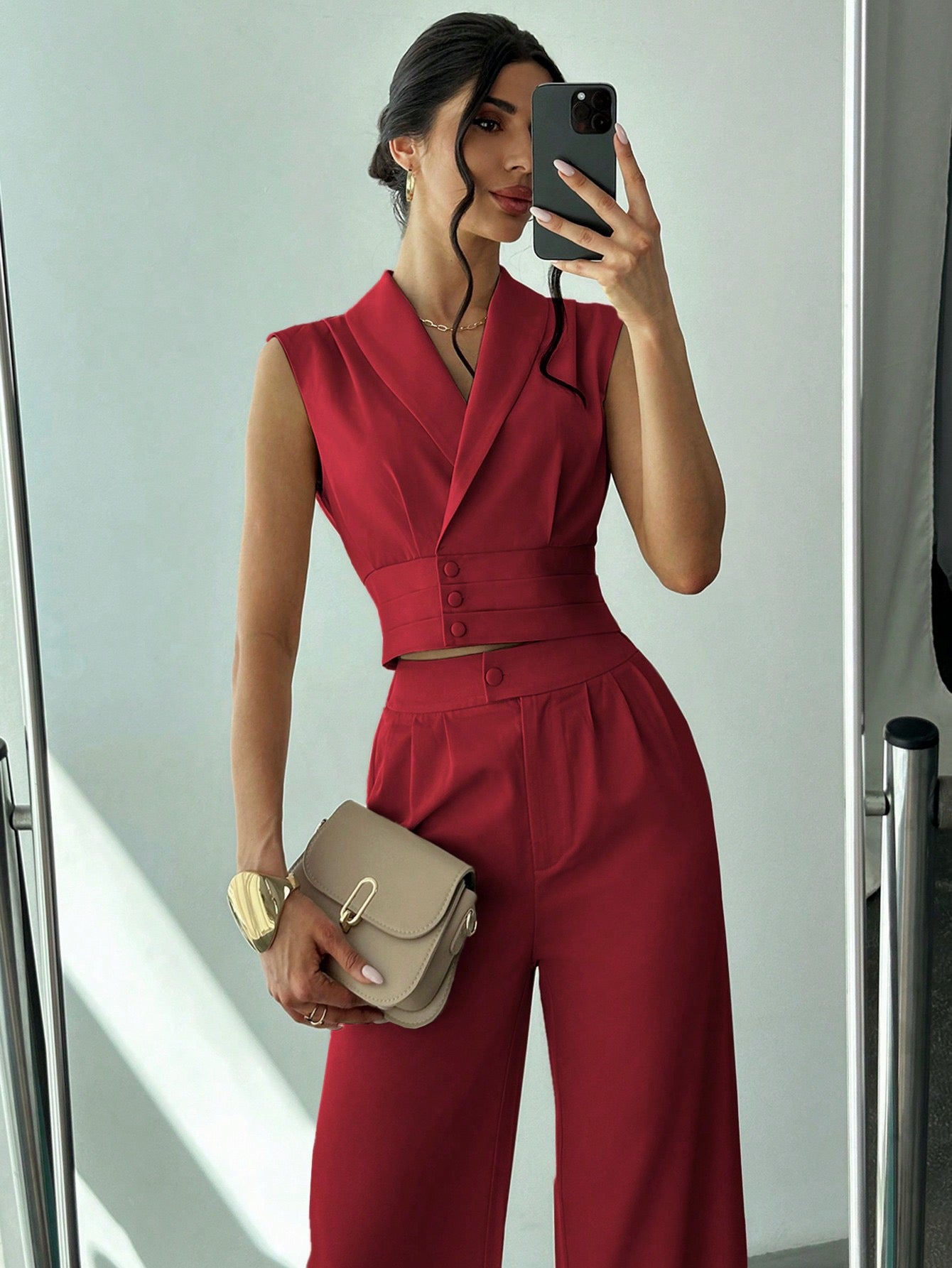 Set rojo elegante