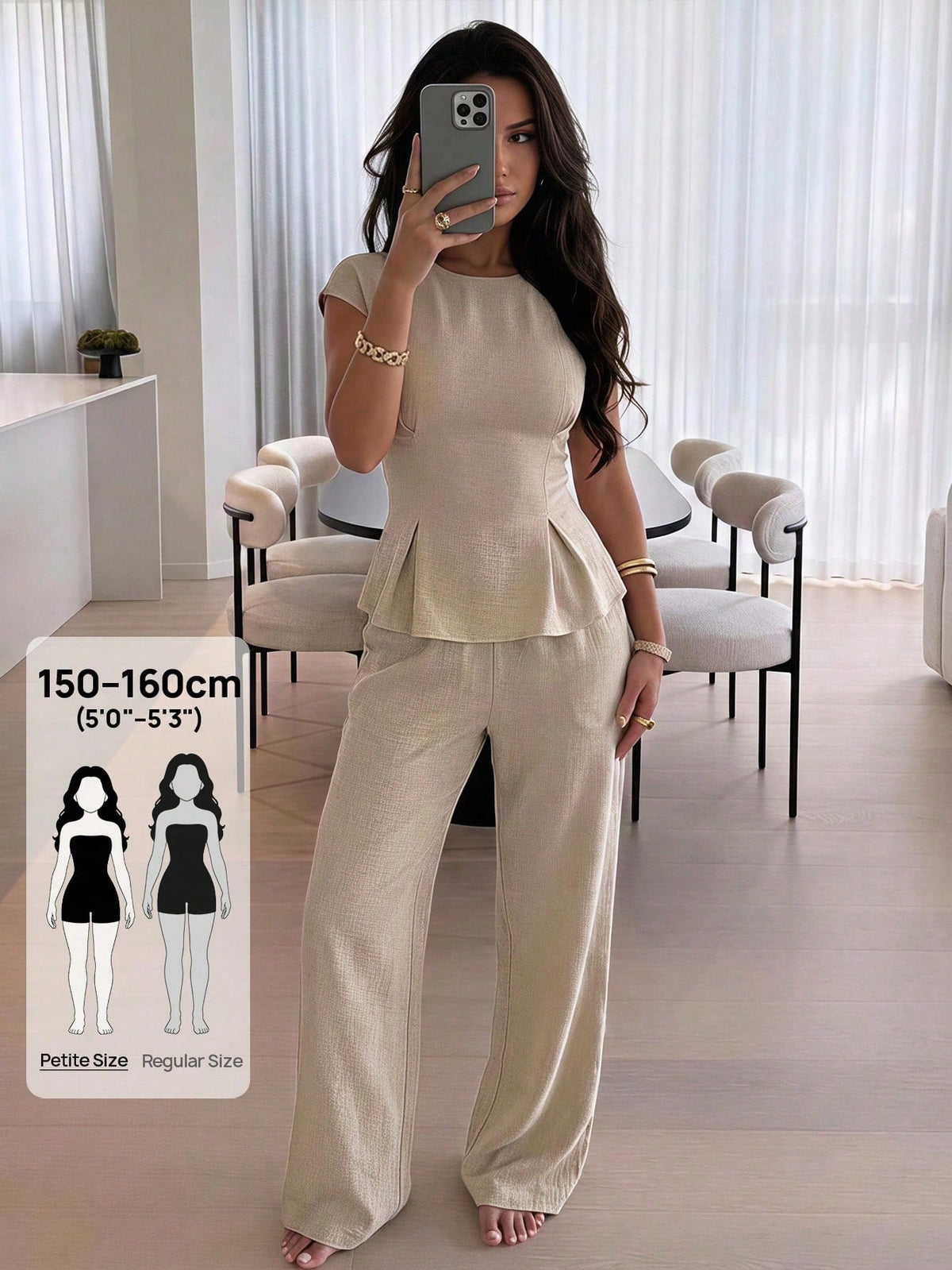 Conjunto de pantalón petite elegante