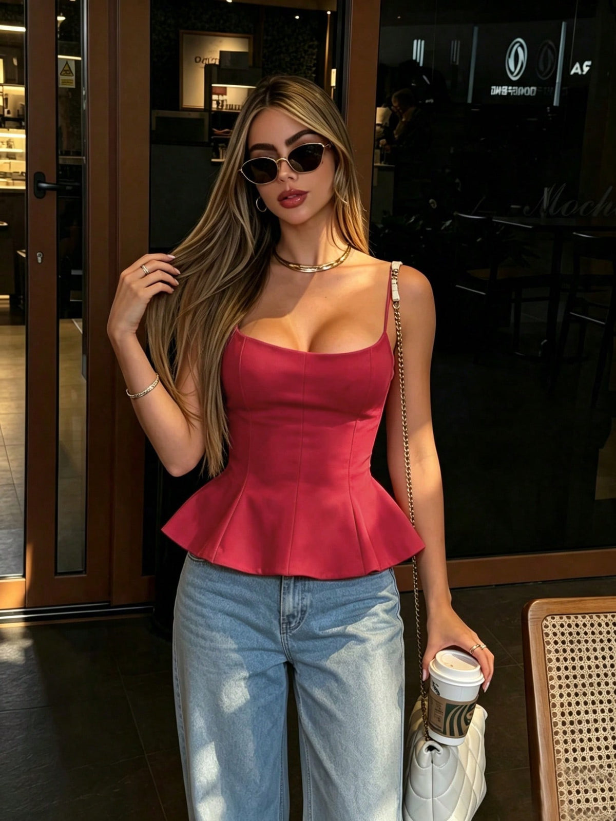 Top tirantes rojo