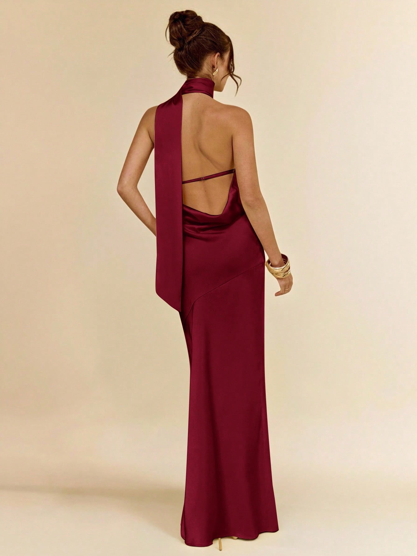 Maxivestido saten