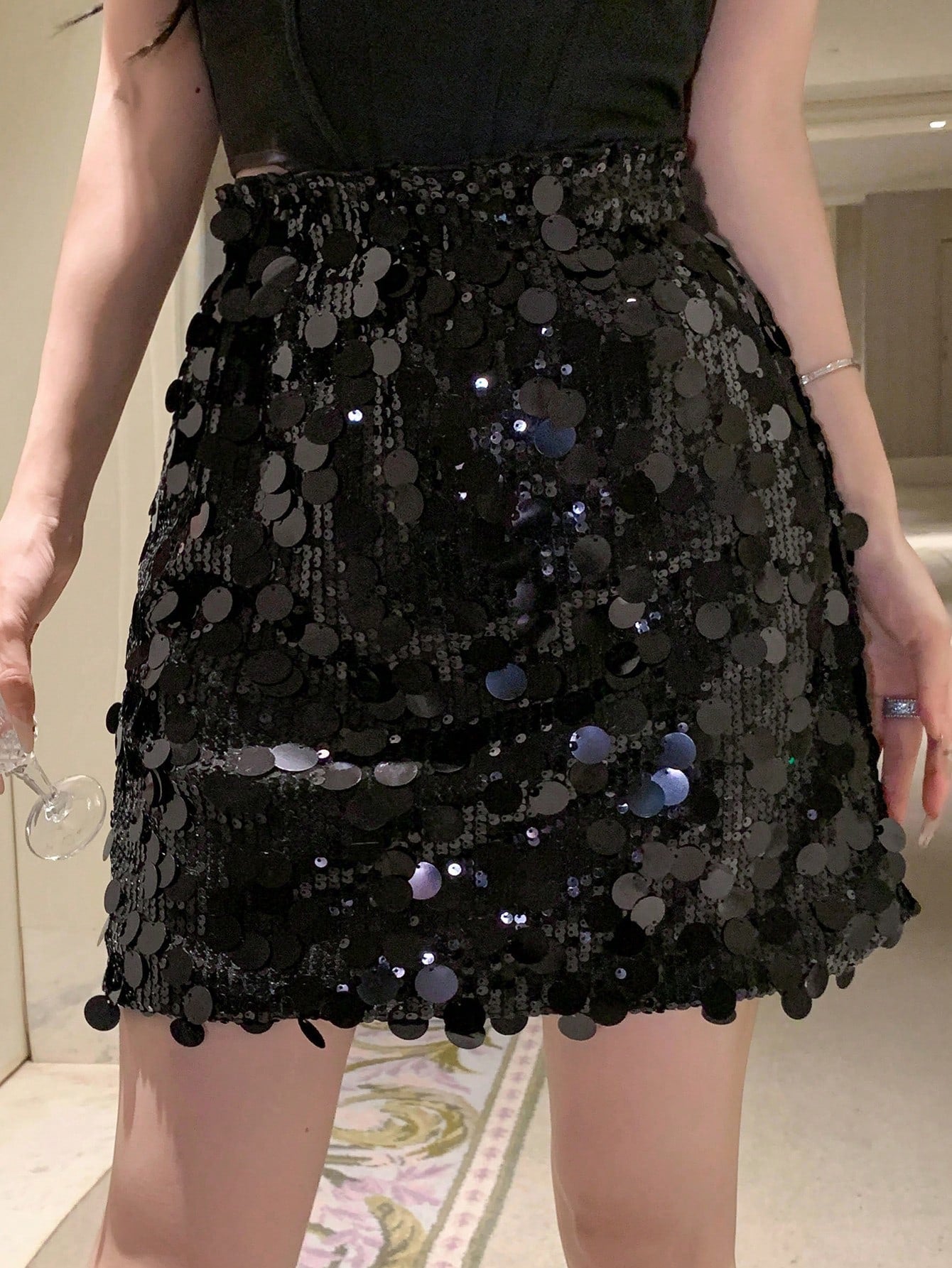 Falda de lentejuelas