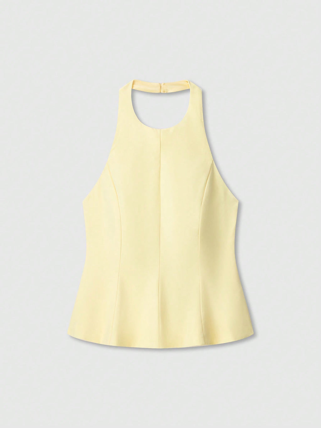 Top corte halter amarillo