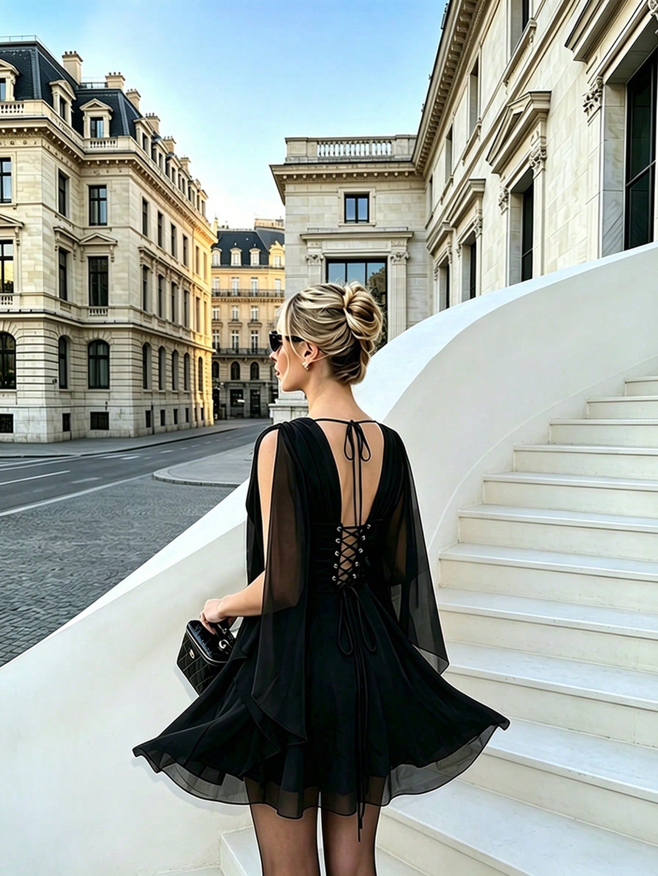 Vestido negro ceñido
