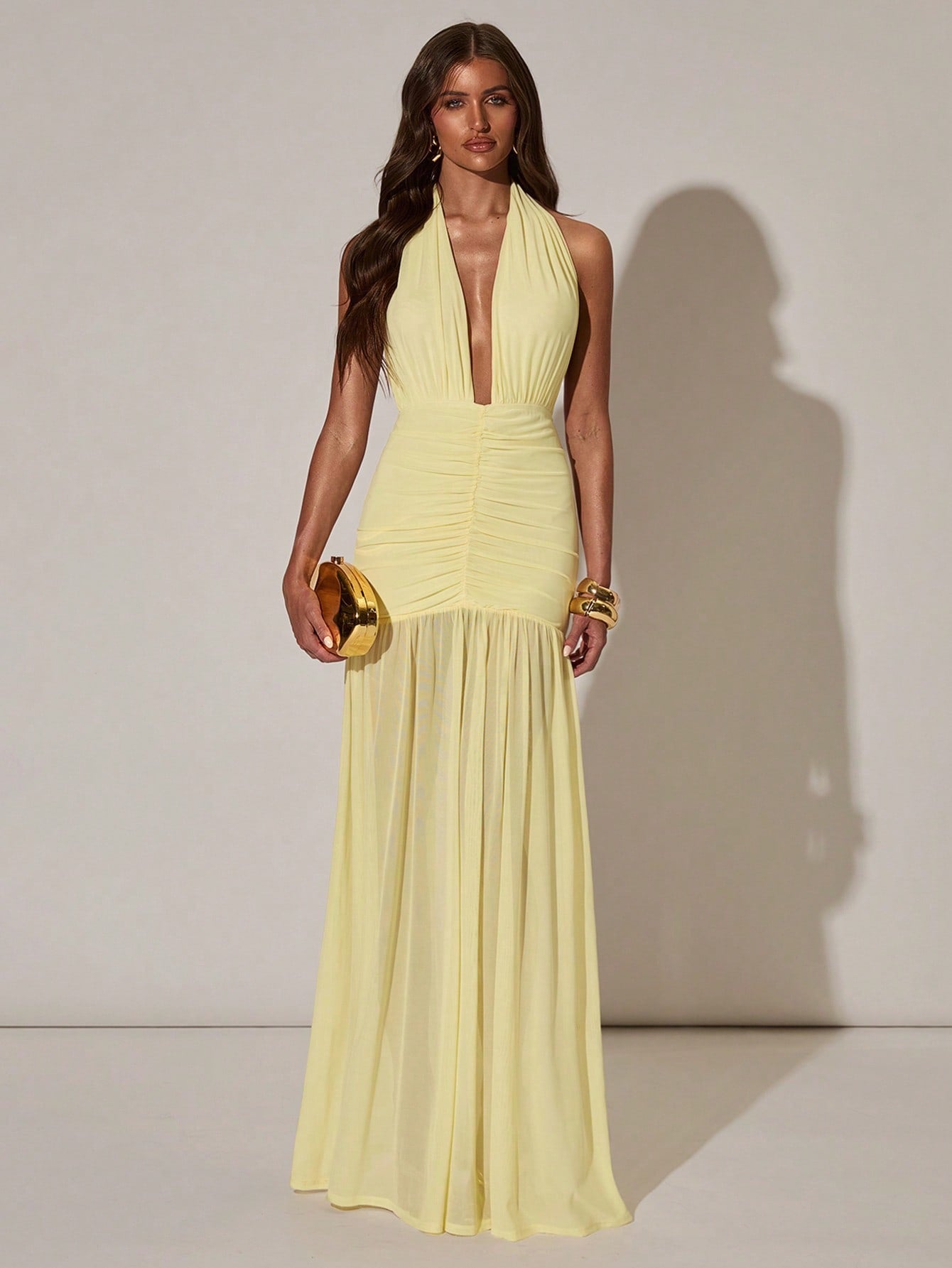 Vestido elegante amarillo