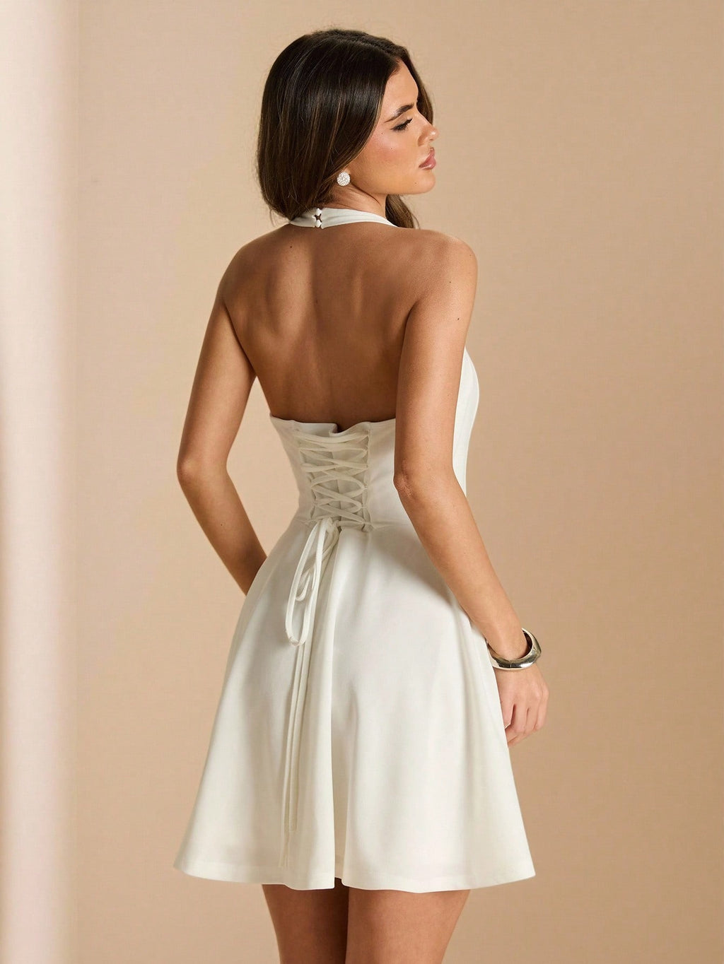 Vestido halter blanco