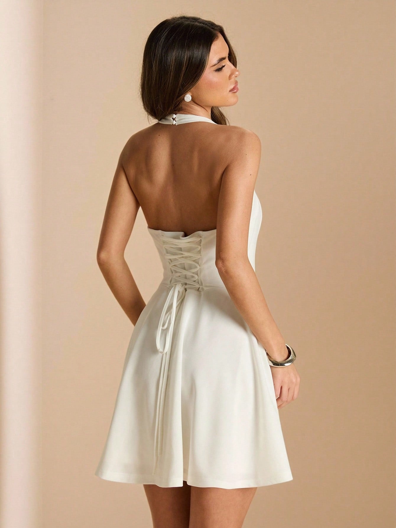 Vestido halter blanco
