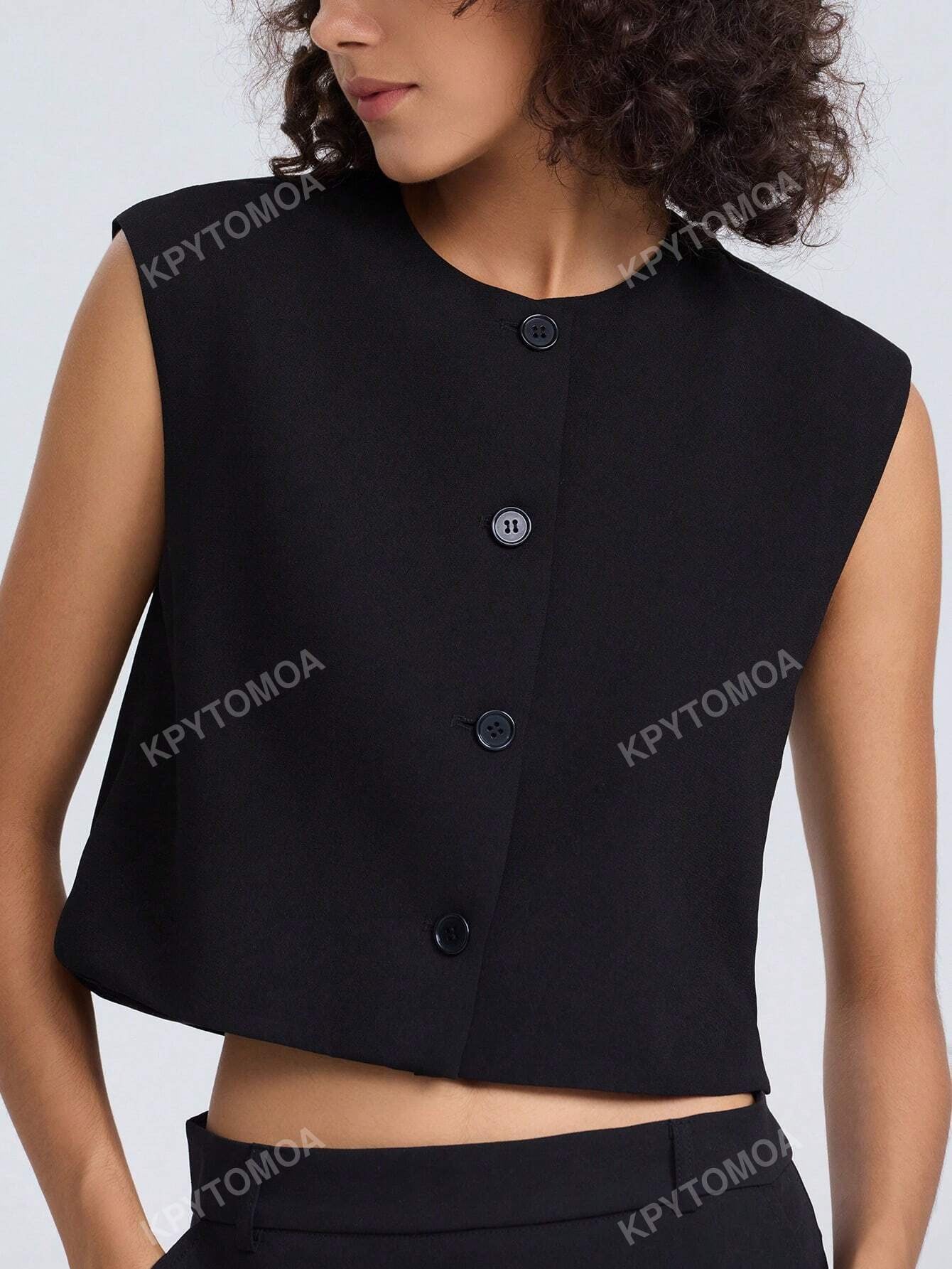 Chaleco cubierto negro