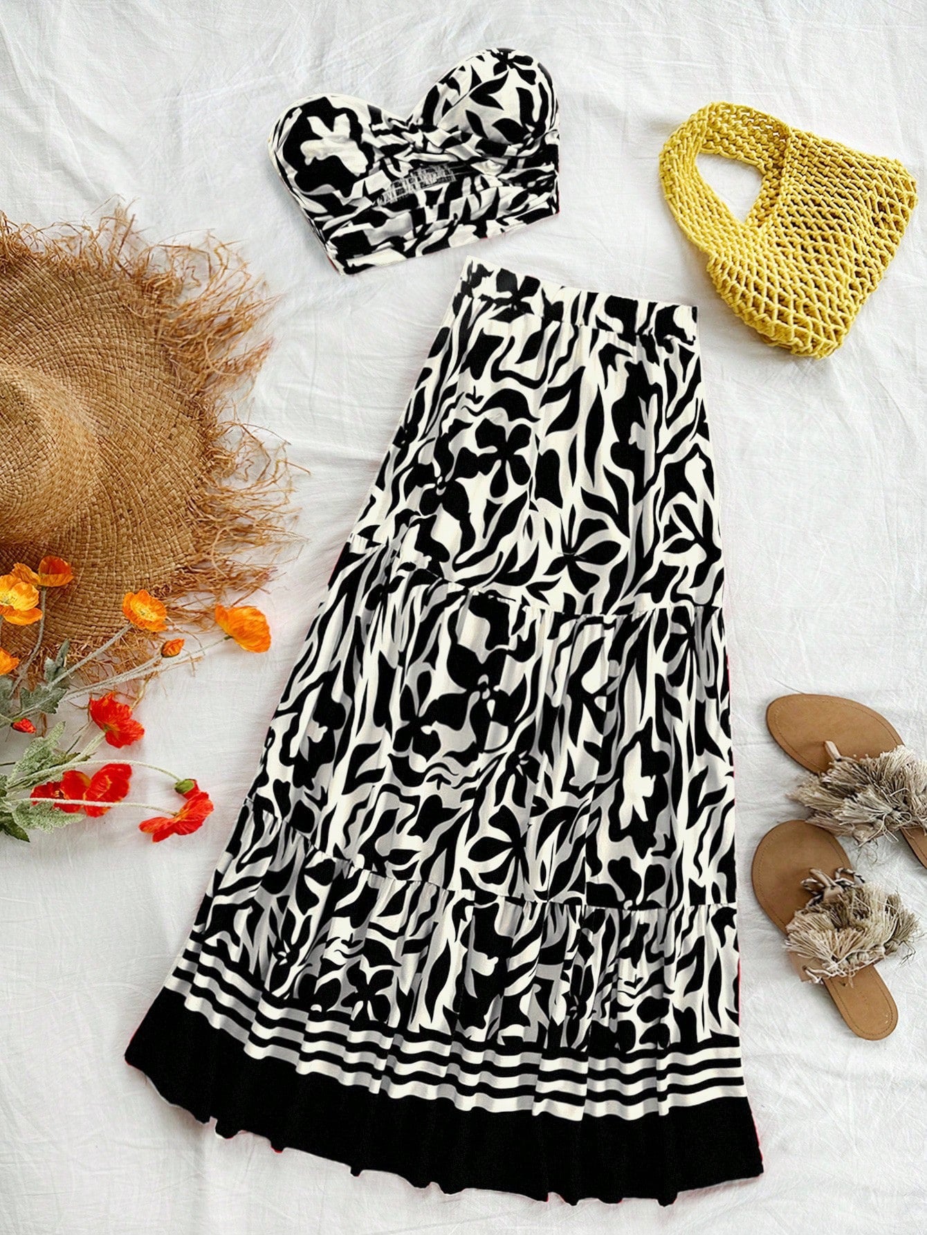 Set de maxifalda y top