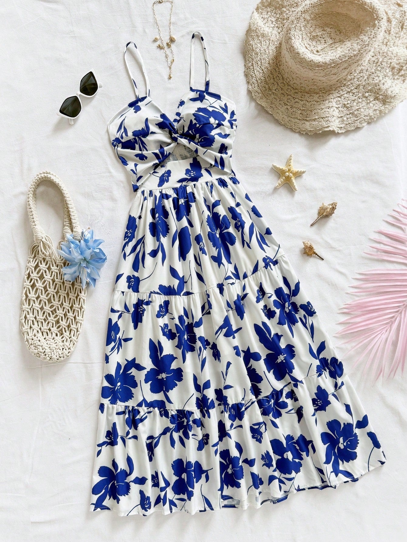 Vestido midi floral