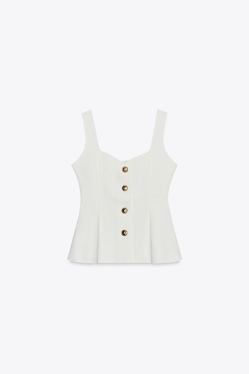 Top chaleco Zara peplum