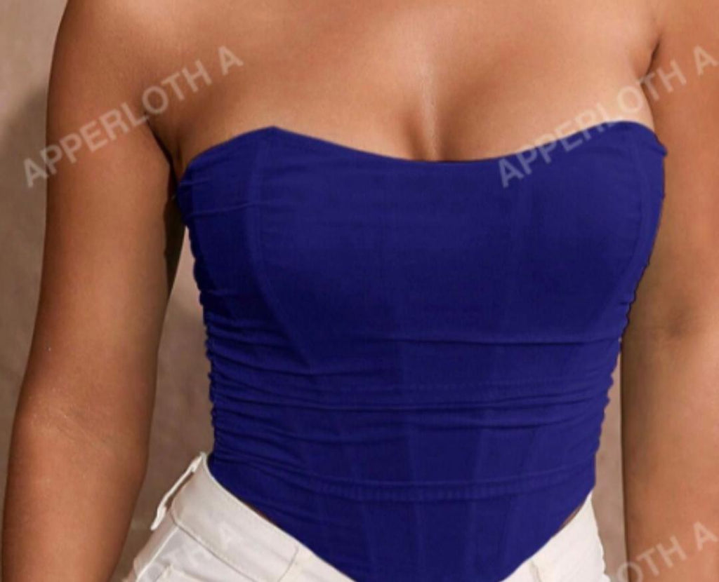 Corset azul rey cordones