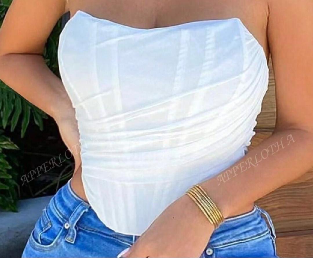 Corset blanco cordones