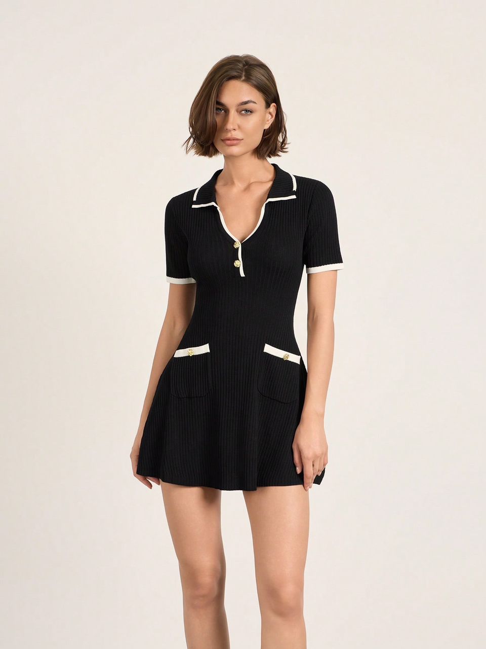Vestido mini de punto