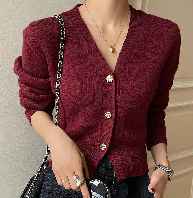 Cardigan burdeos
