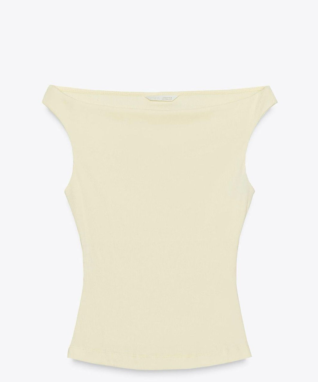 Top amarillo Zara