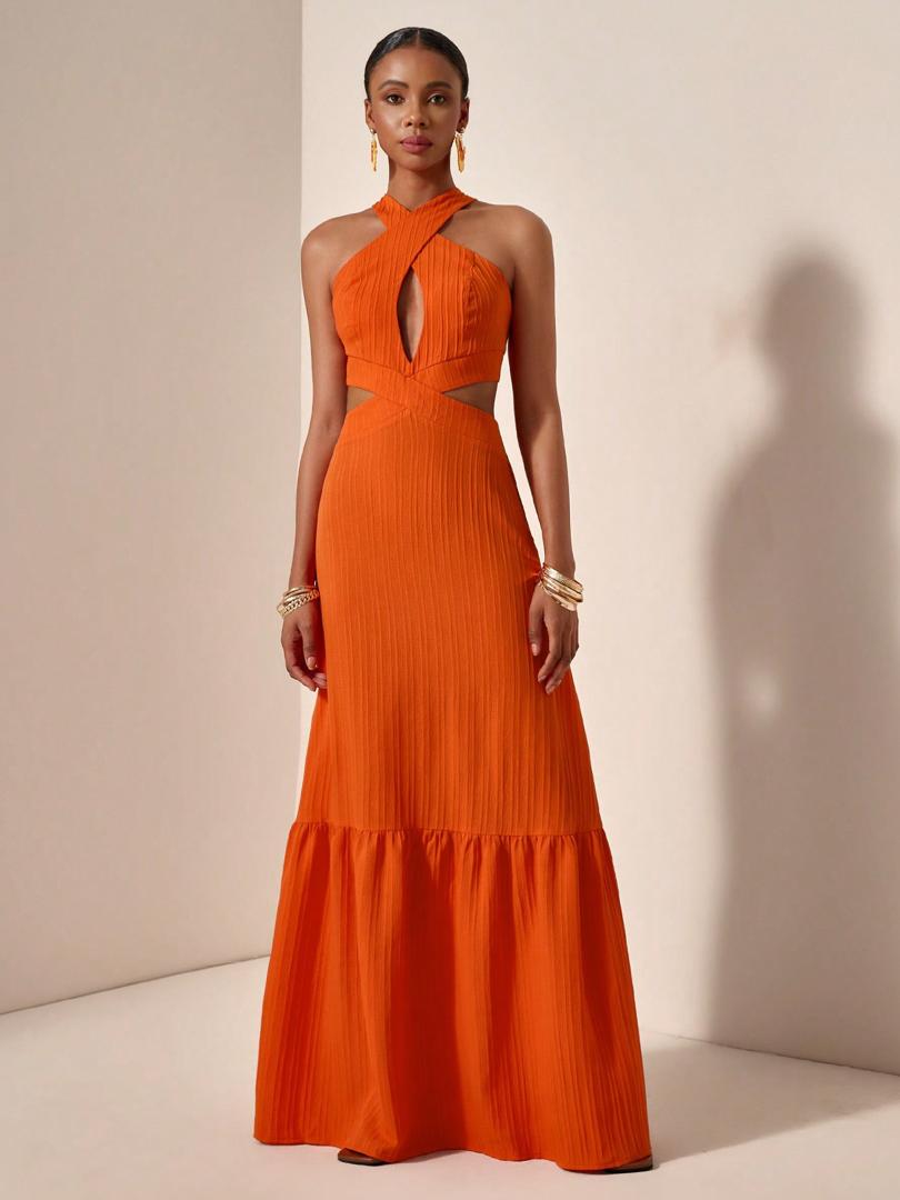 Maxivestido naranja