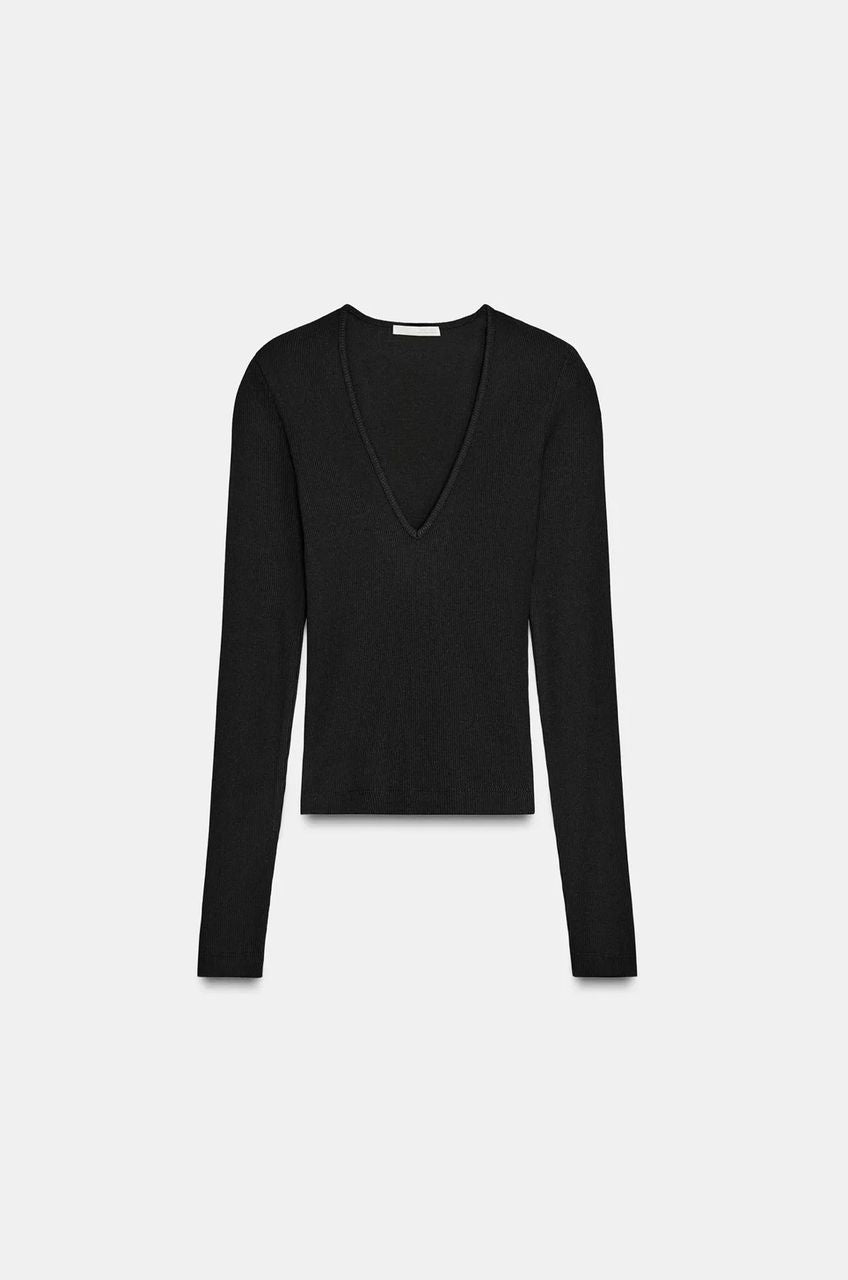Top manga larga básico Zara