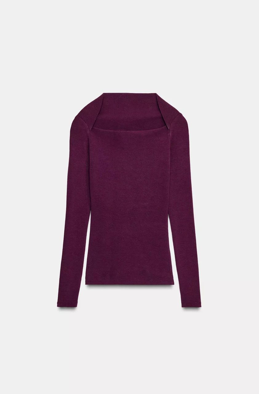 Camisa Zara color uva