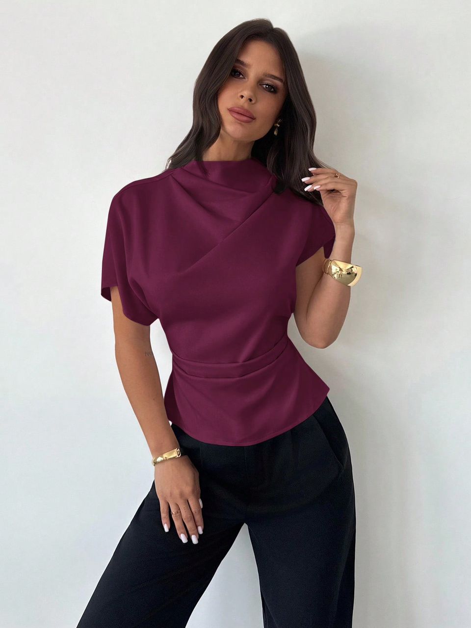 Blusa color uva