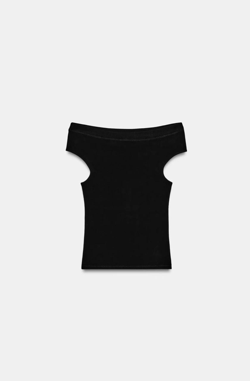 Top cuello barco Zara