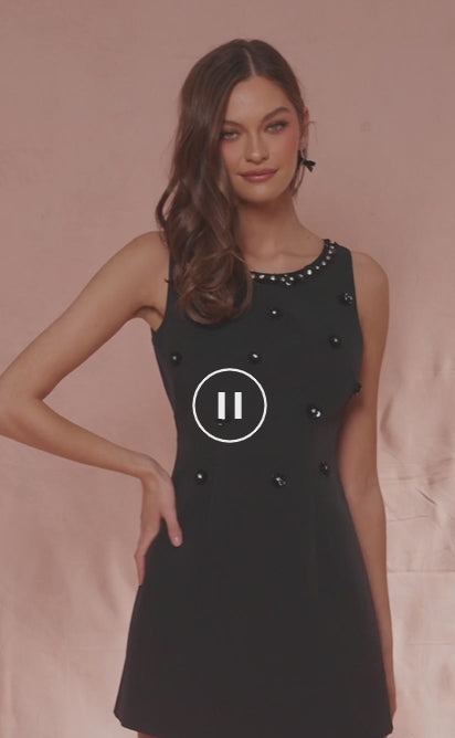 Vestido de apliques